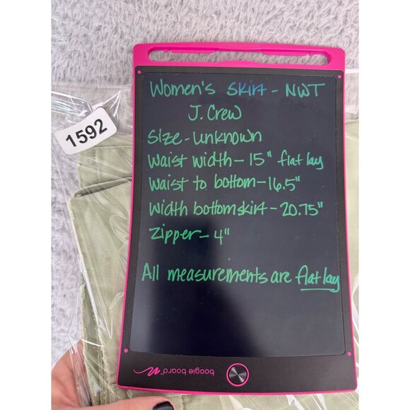 J.Crew Womens Small Sage Green Skirt With Floral Lining & Zipper Y2K NWT - Picture 9 of 10